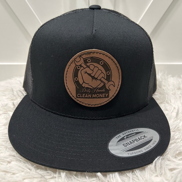 Flat bill SnapBack hat Dirty Hands Clean Money - Picture 2 of 2